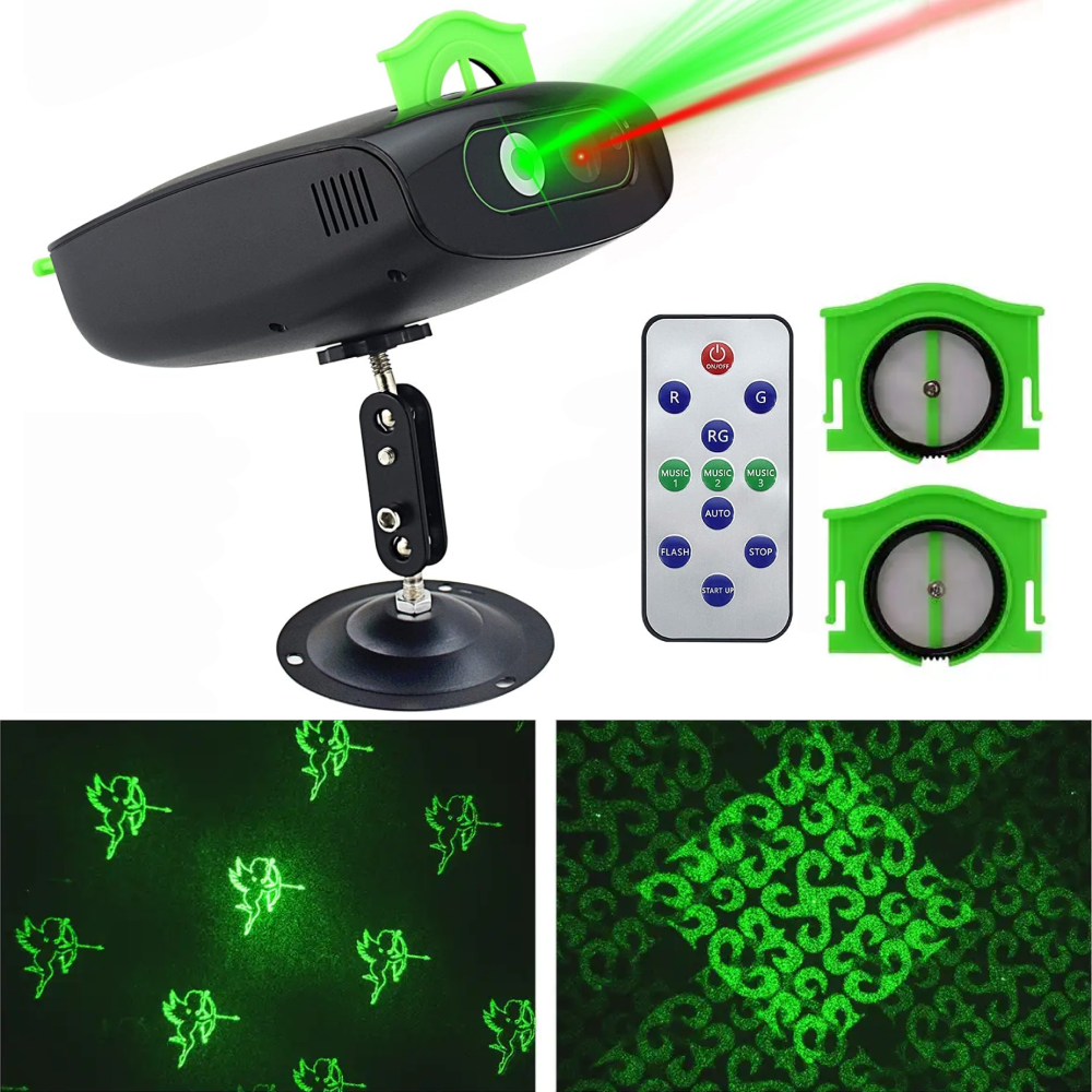Лазерна установка проектор RGB + Пульт, RD-8010L, Зелений / Лазерний проектор для дискотек / Диско-проектор, фото 1