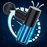 Перкусійний масажер з 6 насадками в кейсі Gun Massager / Масажер для тіла / Ручний масажер, фото 3