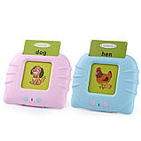 Інтерактивний планшет для вивчення англійської мови + 112 карток, Синій / Розвиваючі картки для дітей, фото 3