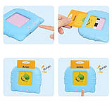 Інтерактивний планшет для вивчення англійської мови + 112 карток, Синій / Розвиваючі картки для дітей, фото 5