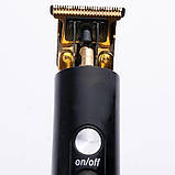 Машинка для стрижки Geemy GM 6605 з насадками / Тример для бороди / Чоловічий тример / Тример для волосся, фото 4