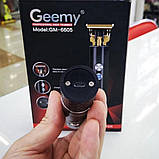 Машинка для стрижки Geemy GM 6605 з насадками / Тример для бороди / Чоловічий тример / Тример для волосся, фото 7