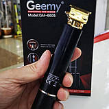 Машинка для стрижки Geemy GM 6605 з насадками / Тример для бороди / Чоловічий тример / Тример для волосся, фото 9