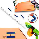 Бластер з м'якими кулями (40шт), Shooting / Автомат-бластер / Скорострільний бластер / Бластер дитячий, фото 7