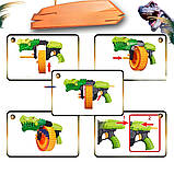 Бластер з м'якими кулями (40шт), Shooting / Автомат-бластер / Скорострільний бластер / Бластер дитячий, фото 8