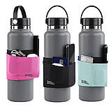 Чохол для пляшки розтягуваний, Чорний / Чохол з кишенею на пляшку / Сумка-чохол для спортивної пляшки, фото 2