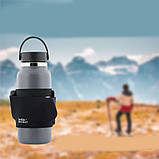 Чохол для пляшки розтягуваний, Чорний / Чохол з кишенею на пляшку / Сумка-чохол для спортивної пляшки, фото 5