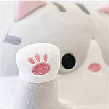 М'яка дитяча іграшка Кіт Батон 70 см Сірий / Плюшева іграшка подушка / М'яка іграшка довге кошеня, фото 5