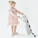 М'яка дитяча іграшка Кіт Батон 70 см Сірий / Плюшева іграшка подушка / М'яка іграшка довге кошеня, фото 8