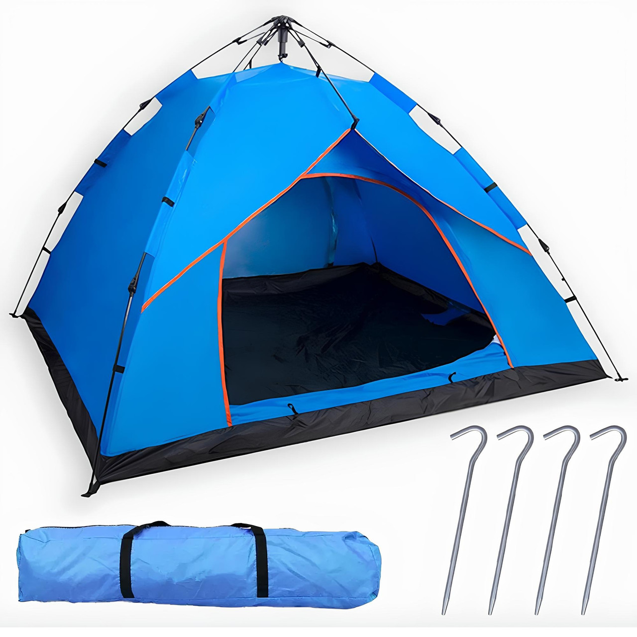 Намет автоматичний 4-х місний, 220х220х145см, G-Tent / Туристичний намет / Намет для кемпінгу