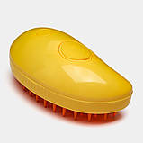 Парова щітка від шерсті для котів, з USB, AD-2220, Жовтий / Щітка для тварин / Парова гребінець для котів, фото 4