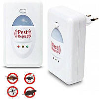 Комплект 2шт Ультразвуковий відлякувач в розетку Pest Reject pro, від мишей, кротів та комах / Відлякувач шкідників