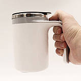 Автоматичний кухоль-мішалка 380 мл, на батарейках / Чашка з кришкою / Чашка для чаю / Чашка для кави, фото 7