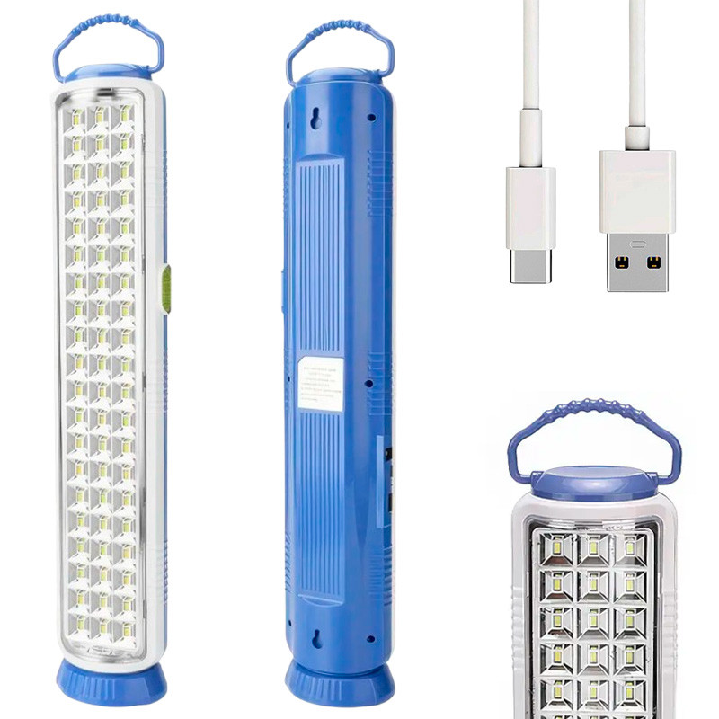 Ліхтар акумуляторний 46см, від USB, TY-8860C / Лампа на акумуляторі / Аварійний світильник