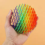 Іграшка антистрес Черв'як, Різнокольоровий / Антистрес іграшка для рук / Антистрес трансформер для дітей, фото 4