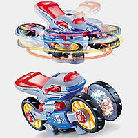 Інтерактивна танцююча іграшка Мотоцикл 23см з підсвіткою, від батарейок, YJ388 / Музична іграшка квадроцикл