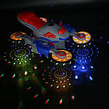 Інтерактивна танцююча іграшка Мотоцикл 23см з підсвіткою, від батарейок, YJ388 / Музична іграшка квадроцикл, фото 6