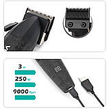 Набір для стрижки 2в1 (9 насадок), від USB, VGR V-640 / Машинка для стрижки / Тример для стрижки, фото 4