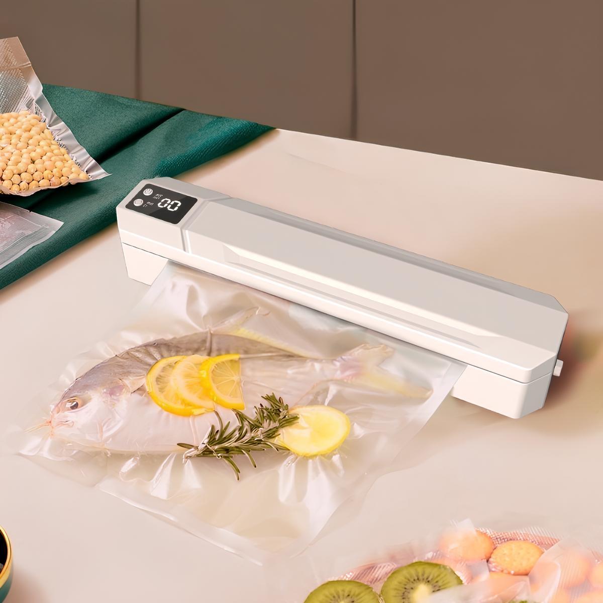 Вакуумний пакувальник + 10 пакетів, від мережі, Vacuum machine / Вакууматор для продуктів