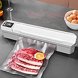 Вакуумний пакувальник + 10 пакетів, від мережі, Vacuum machine / Вакууматор для продуктів, фото 3