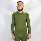 Чоловіча термобілизна на флісі, Розміри 46-54, Олива / Термоодяг / Флісова термобілизна зимова, фото 6