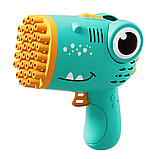 Дитячий пістолет для мильних бульбашок на батарейках, Bubble blaster, Блакитний / Генератор мильних бульбашок, фото 3