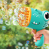 Дитячий пістолет для мильних бульбашок на батарейках, Bubble blaster, Блакитний / Генератор мильних бульбашок, фото 5
