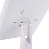 Косметичне дзеркало потрійне з підсвіткою, від USB, Білий / Дзеркало для макіяжу / Дзеркало настільне, фото 7