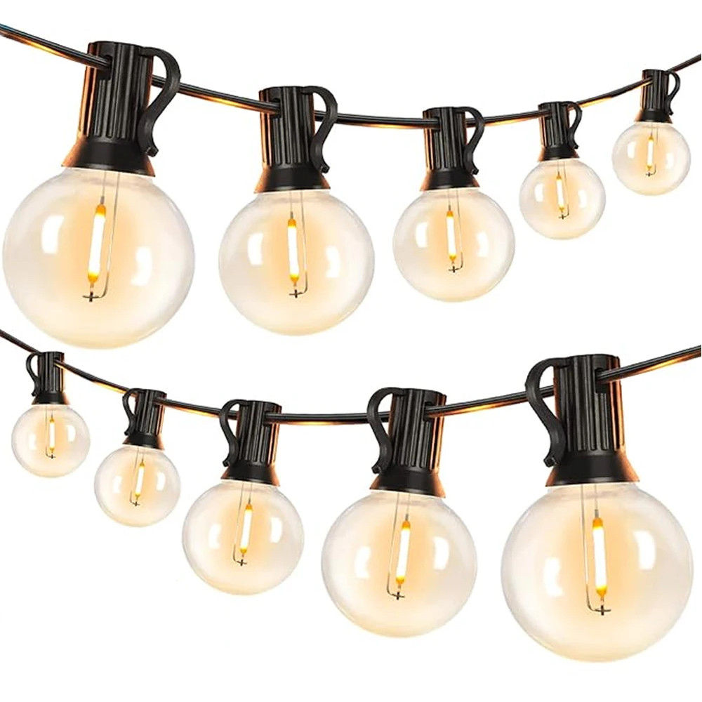 Вулична гірлянда Ретро лампочки, від мережі, 5м, 10 лампочок, Теплий білий / Світлодіодна гірлянда на вулицю, фото 1