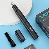 Тример для носа і вух 2в1, від USB, V-615 / Бездротовий тример для вух / Тример чоловічий для носа, фото 6