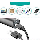 Тример для носа і вух 2в1, від USB, V-615 / Бездротовий тример для вух / Тример чоловічий для носа, фото 8