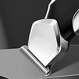 Бездротовий триммер для стрижки з насадками KH001, Сірий / Акумуляторна машинка для стрижки волосся, фото 3