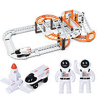 Конструктор космічний трек з машинкою та космонавтами LT243173 / Іграшковий набір з космічним треком