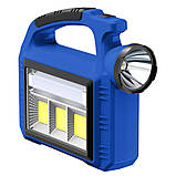 Ручний ліхтар із сонячною батареєю 5Вт, PowerBank, USB, DIZ-2209-3 / Кемпінговий ліхтар акумуляторний, фото 3