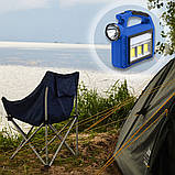 Ручний ліхтар із сонячною батареєю 5Вт, PowerBank, USB, DIZ-2209-3 / Кемпінговий ліхтар акумуляторний, фото 5