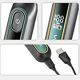 Електробритва акумуляторна з дисплеєм VGR V-360 / Бездротова бритва тример / Чоловіча електрична бритва, фото 7