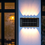 Комплект 2шт Вуличний ліхтар на сонячній батареї 10LED (10⨯5,5⨯2,5 см) / Водонепроникний світильник для саду, фото 3