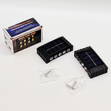 Комплект 2шт Вуличний ліхтар на сонячній батареї 10LED (10⨯5,5⨯2,5 см) / Водонепроникний світильник для саду, фото 10