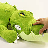 Дитяча м'яка іграшка "Крокодил" 160 см, Зелений / Плюшева іграшка для дітей / Іграшка подушка, фото 8
