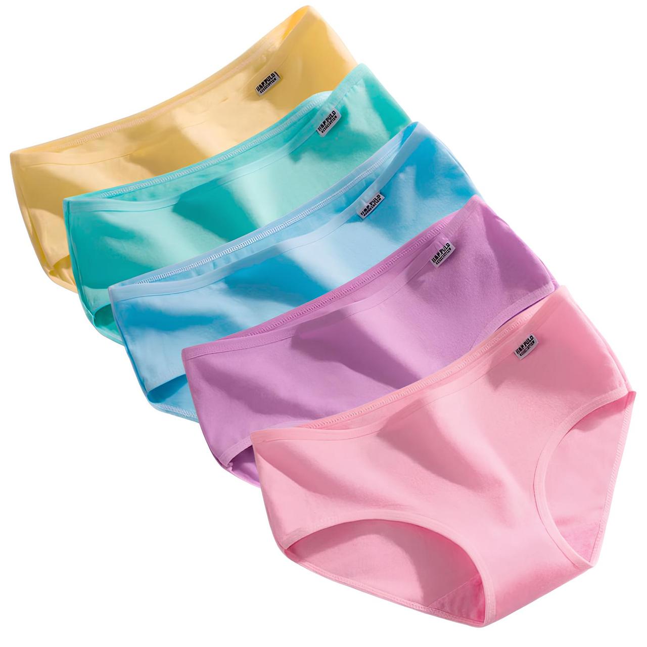 Набір трусів-сліпів М(30×18см) 5 шт / Труси підліткові для дівчаток / Труси для підлітка / Труси дівчачі, фото 1