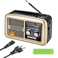 Радіоприймач на сонячній батареї, MP3+USB+MicroSD+Bluetooth, RX BT978S / Акумуляторний радіоприймач