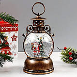 Новорічний музичний світильник "Сніжна куля" від батарейок та USB, 20х10х10 см, Рандом / Декоративний нічник, фото 2