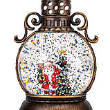 Новорічний музичний світильник "Сніжна куля" від батарейок та USB, 20х10х10 см, Рандом / Декоративний нічник, фото 8