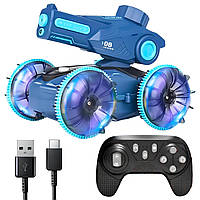 Радіокерований танк з водяною гарматою плаваючий, від USB (вік 6+), Remote control car / Танк-амфібія