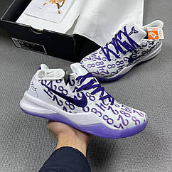 Eur40-46 Чоловічі баскетбольні кросівки Nike Kobe 8 Protro Halo Triple White