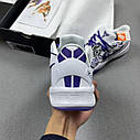 Eur40-46 Чоловічі баскетбольні кросівки Nike Kobe 8 Protro Halo Triple White, фото 8