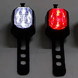 Велоліхтар задній стоп, від батарейок, колір Рандом AQ-009-3LED / Велосипедний ліхтар / Ліхтарик на велосипед, фото 6