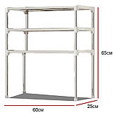 Полиця органайзер для мікрохвильової печі, 65x60x25см, Multifunctional storage rack / Універсальний кухонний стелаж, фото 11