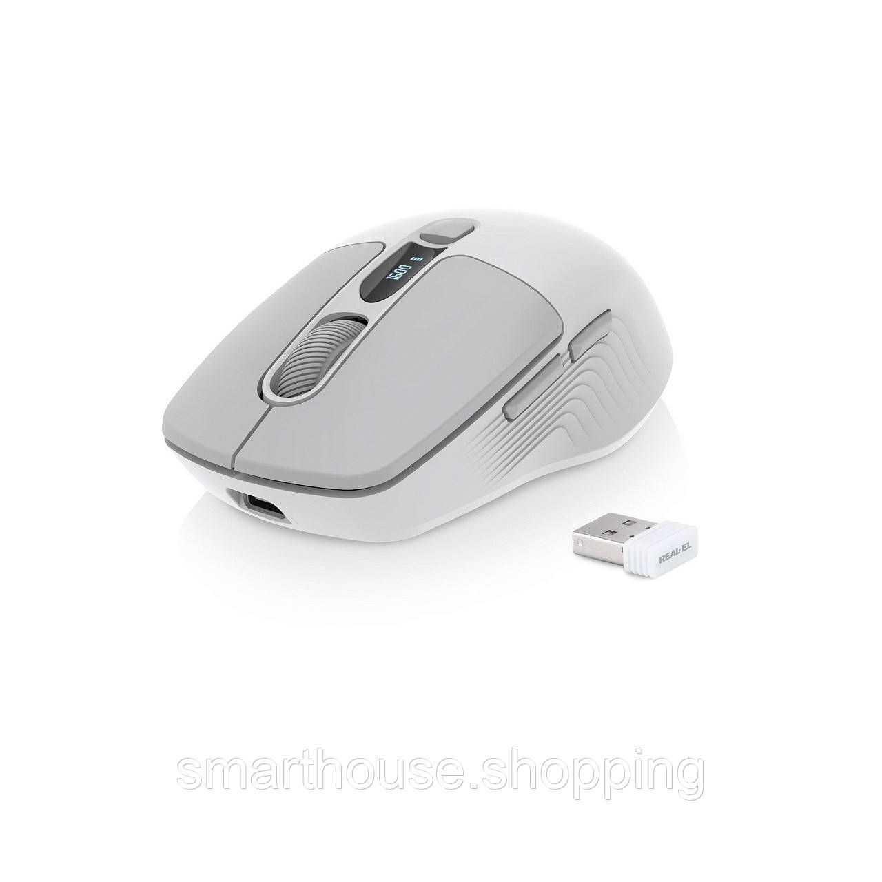 Миша бездротова REAL-EL RM-480W White, фото 1