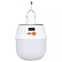 Лампа кемпінгова акумуляторна JD 2022 SOLAR з акумулятором і сонячною зарядкою 5 Вт